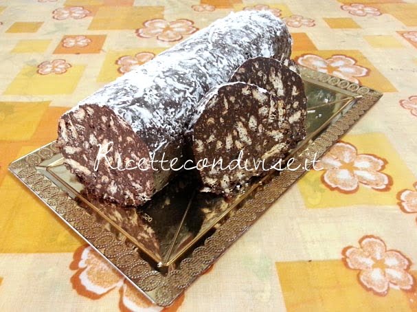 Ricetta Salame di cioccolato (senza uova) di Teresa Mastandrea