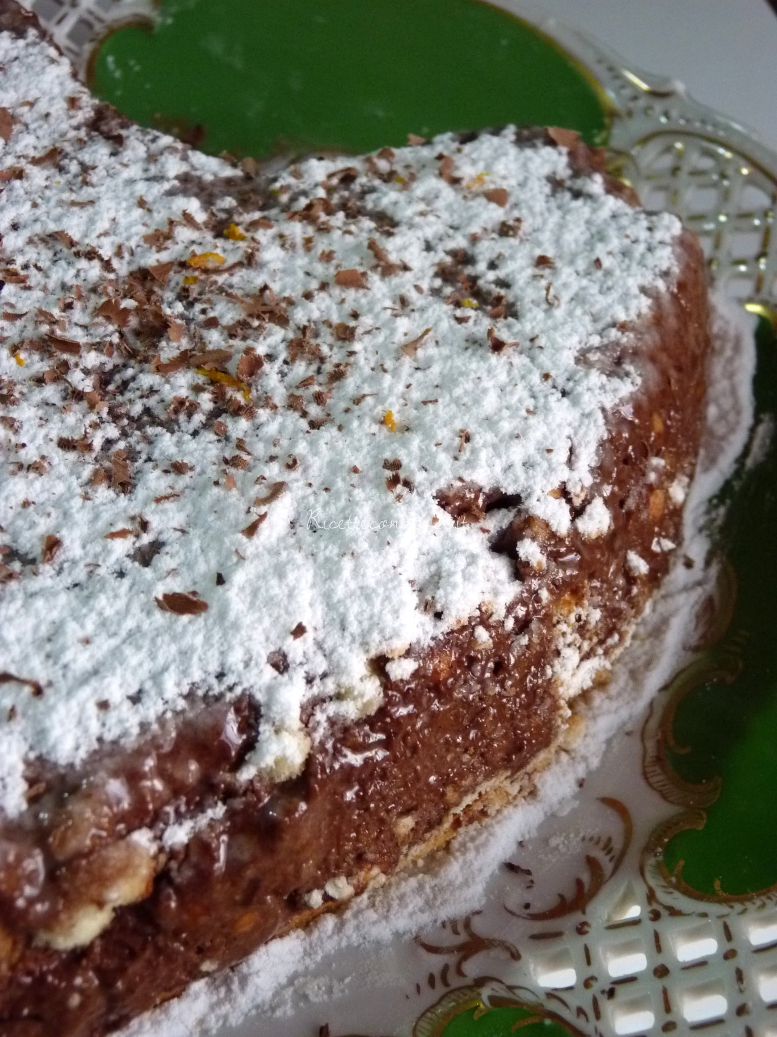 Torta Fredda Con Biscotti Secchi Sbriciolati E Cioccolato