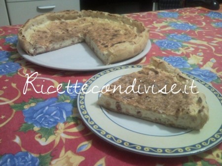 Quiche di ricotta prosciutto cotto e pancetta di Teresa Mastandrea