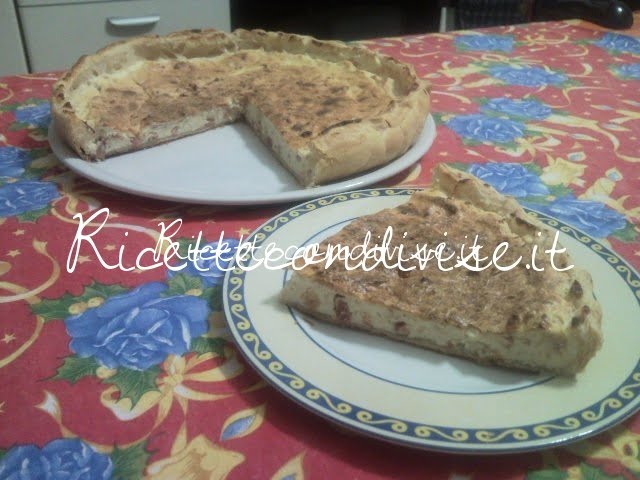 Quiche di ricotta prosciutto cotto e pancetta di Teresa Mastandrea