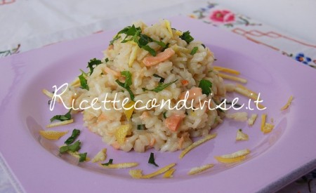 Primo piano risotto con salmone e pompelmo di Dany Ideericette.JPG