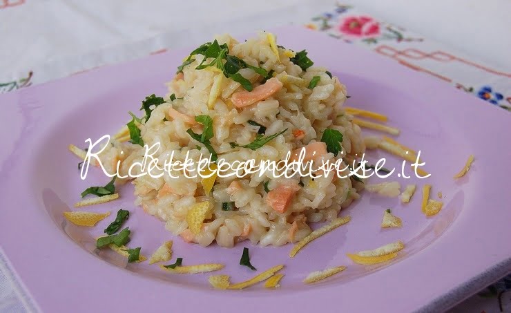 Primo piano risotto con salmone e pompelmo di Dany Ideericette.JPG