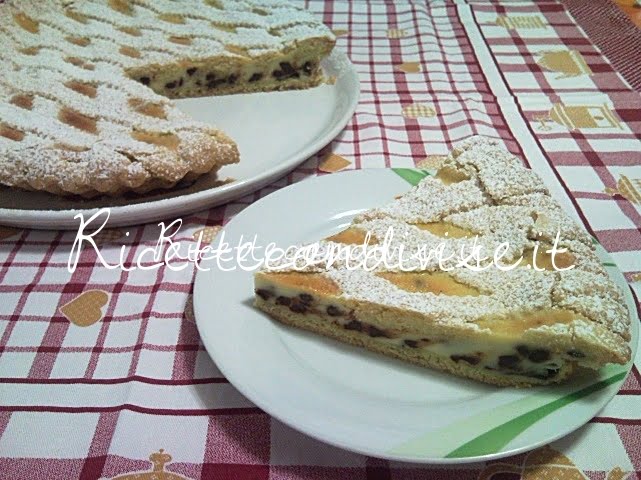 Particolare crostata ricotta e gocce di cioccolato di Teresa Mastandrea