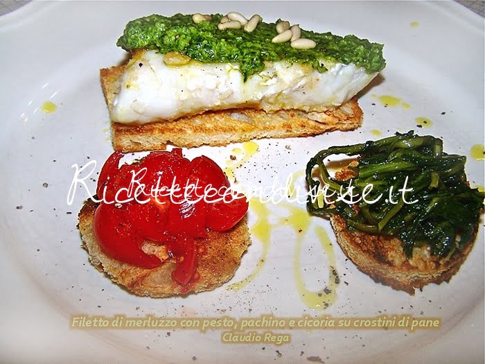 Filetto di merluzzo con pesto di Claudio Rega