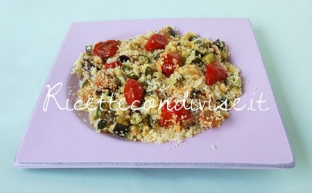 Cous cous melanzane zucchine e ciliegini semisecchi di Dany Ideericette