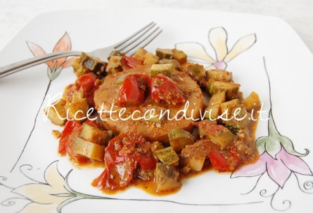 Cuori di merluzzo con zucchine, pomodorini e pesto di basilico e pomodorini alcubo3 di Dany - Ideericette Cuori di merluzzo con zucchine pomodorini e pesto di basilico e pomodorini alcubo3 di Dany Ideericette