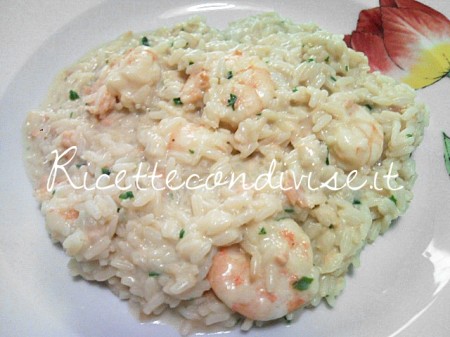 Risotto gamberoni e salmone di Teresa Mastandrea