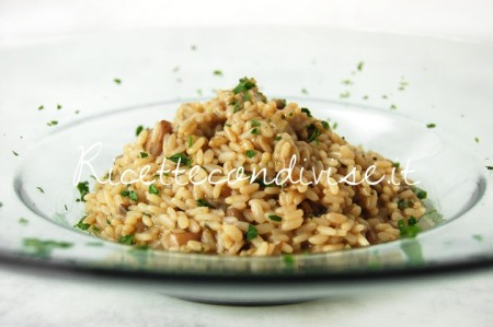 Particolare risotto funghi e zafferano di Giovanna