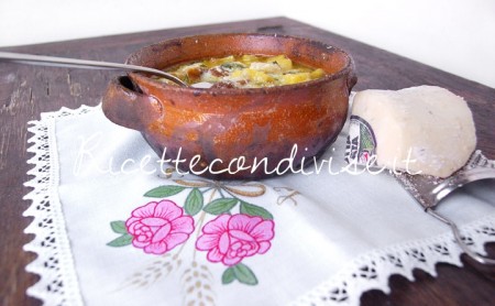 Zuppa di polenta con funghi e ricotta salata di Dany Ideericette