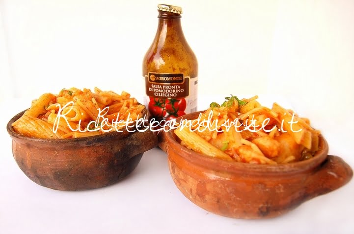 Primo piano Pasta e cavolfiore con salsa pronta di ciliegino di Dany Ideericette