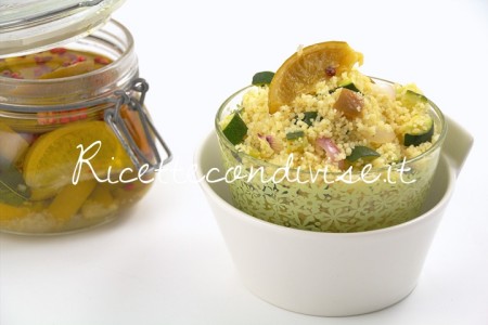 Ricetta Couscous con zucchine, cipolla e lime confit