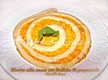 Risotto alla zucca con fonduta di gorgonzola di Claudio Rega