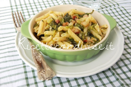 Ricetta Pennette con pancetta e cime di rapa di Giovanna 3 Pennette con pancetta e cime di rapa di Giovanna