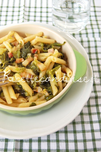 Ricetta Pennette con pancetta e cime di rapa di Giovanna 2 Pennette con pancetta e cime di rapa di Giovanna