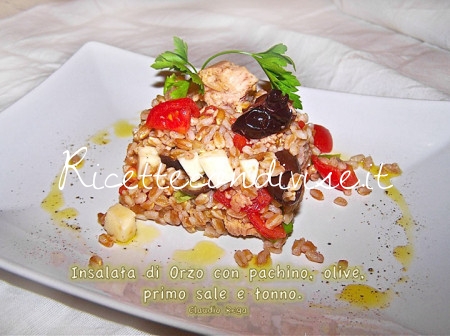 Ricetta Insalata estiva di orzo di Claudio Rega 1 Insalata di orzo estiva di Claudio Rega