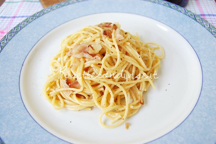 Particolare spaghetti alla gricia con crutin Occelli di Dany Ideericette