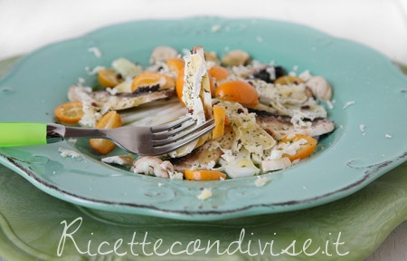 Insalata sfiziosa con Casutin Occelli, finocchi, funghi champignon e mandarini cinesi di Dany - Ideericette