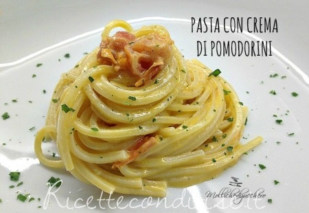 ricetta pasta con pomodorini cremosi