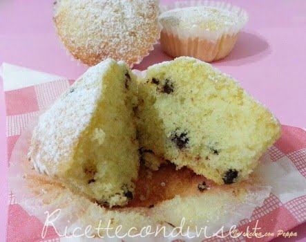 Ricetta muffins con gocce di cioccolato