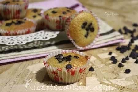 muffin con gocce di cioccolato