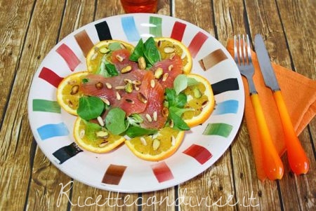 Carpaccio di trota affumicata all’arancia