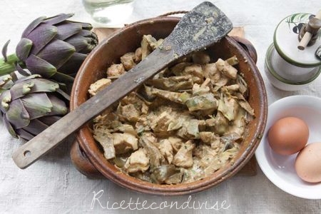 Fricassea pollo e carciofi pasquale
