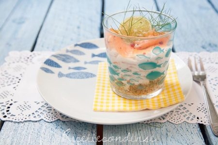 Cheesecake salata al salmone tema pesci