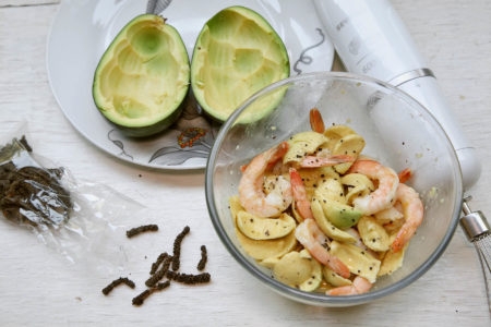 Avocado ripieno di mazzancolle 3 Ripieno mazzancolle e avocado