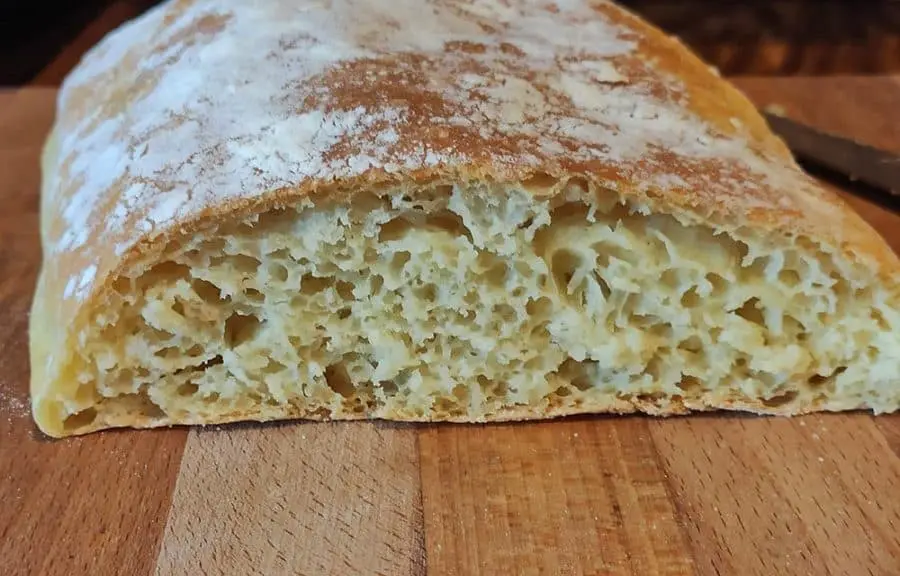 Ciabatta senza impasto con semola di grano duro