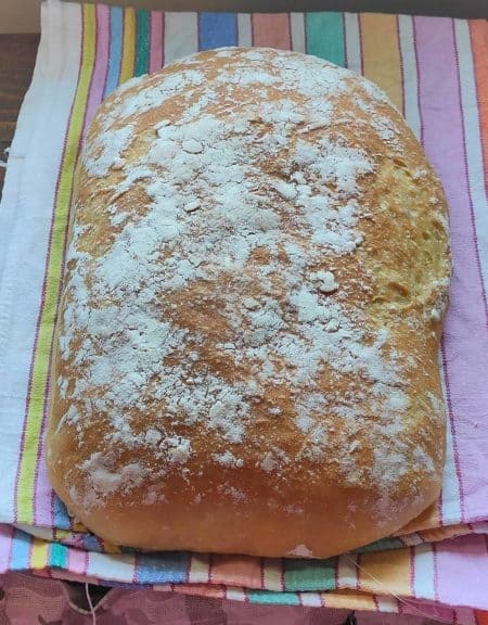 Ciabatta senza impasto con semola di grano duro 4 Pane ciabatta senza impasto