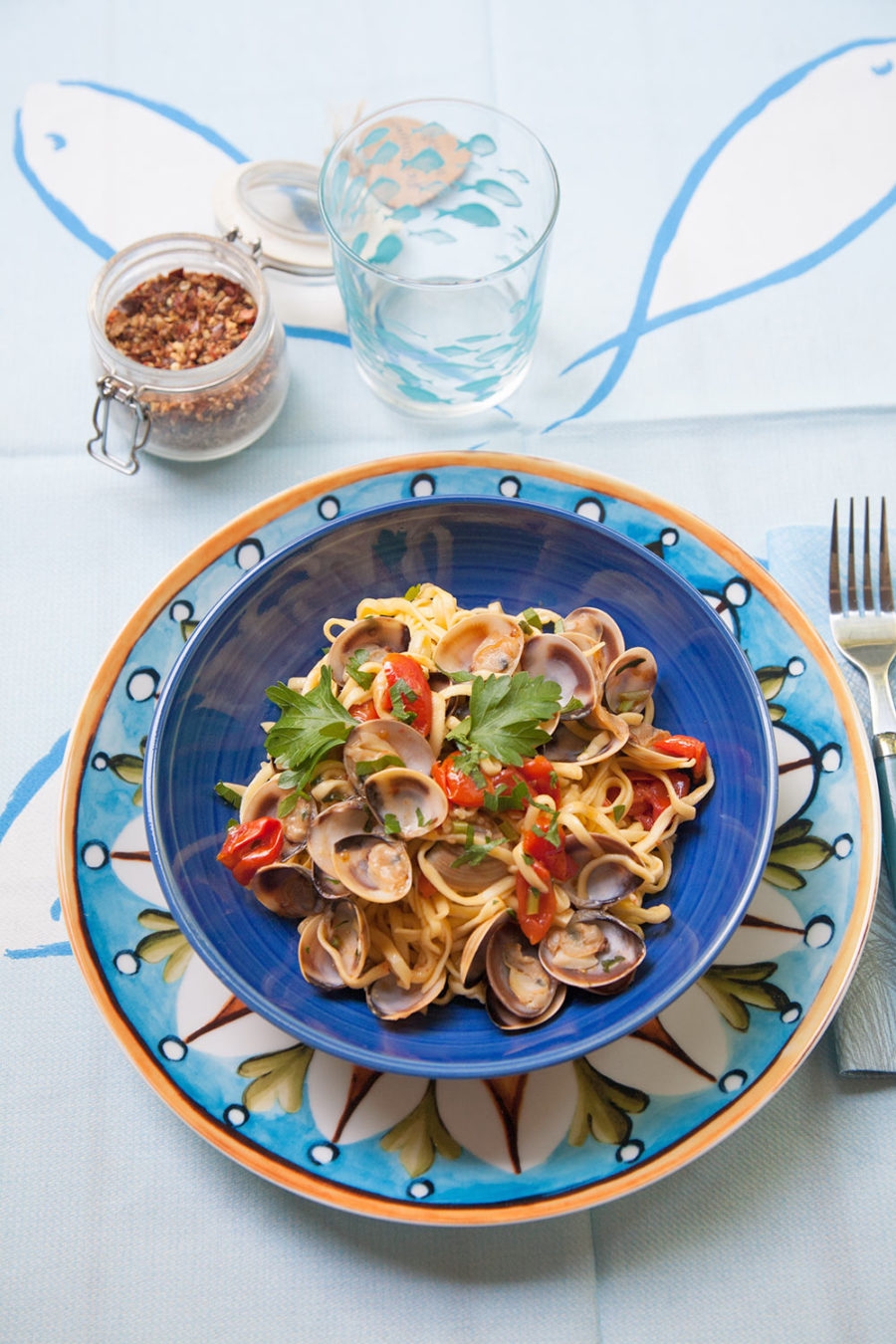 Tagliolini vongole e pomodorini