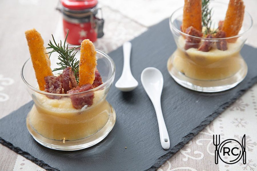 Polenta e cotechino, versione natalizia in bicchiere